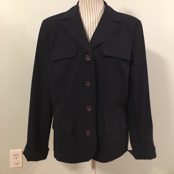 Josephine Chaus Navy Blazer Size 14